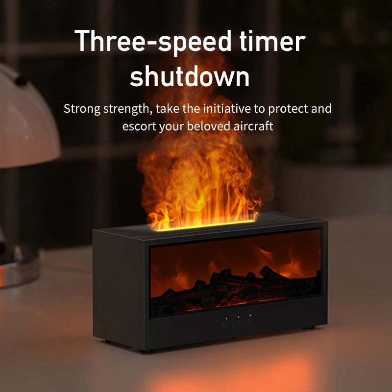 Vissko™ Fireplace Vibes – Chill Out Humidifier with LED Light & Remote