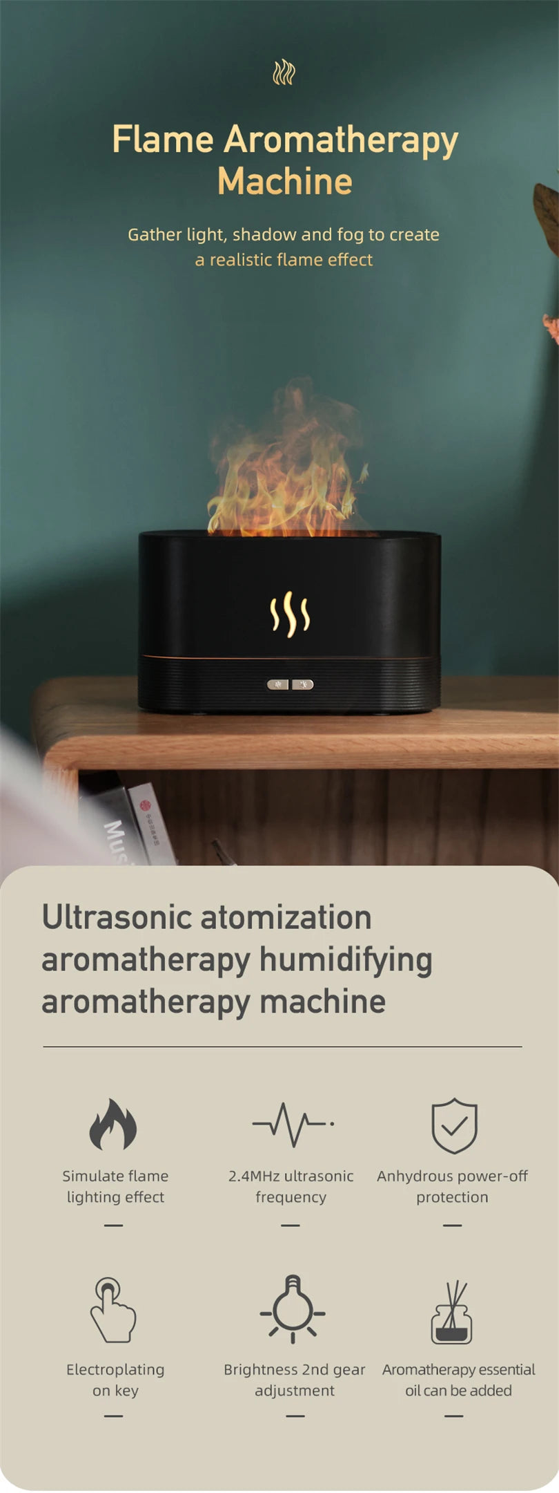 MiniMist™ Ultrasonic Humidifier – Portable Aromatherapy with LED Light