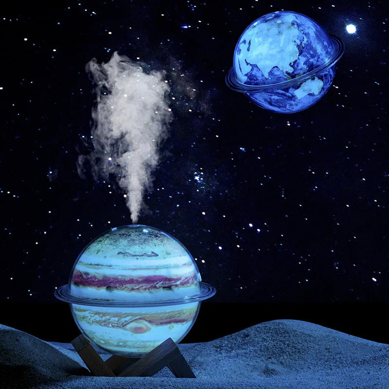 OrbitBreeze™ Planet Humidifier – Mist & Mood Light