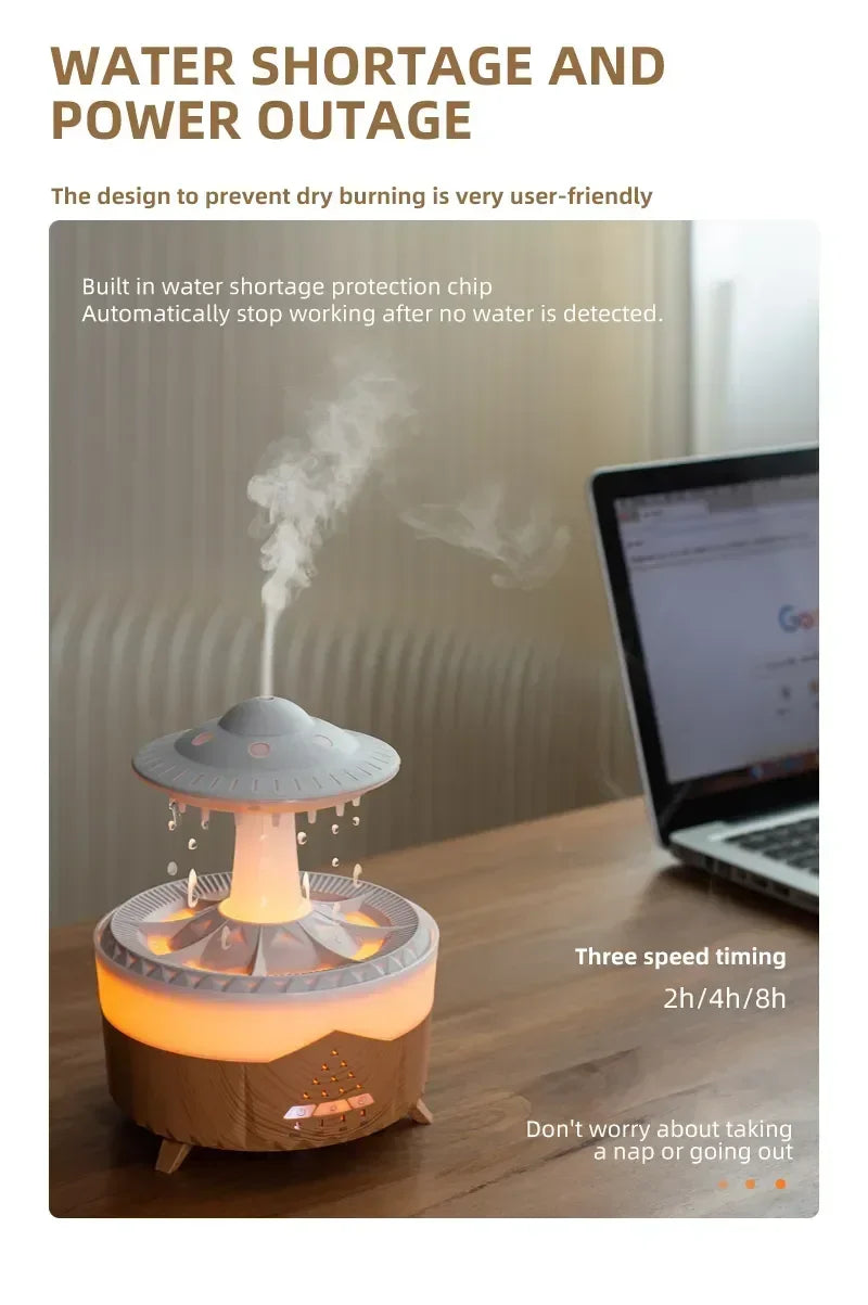 StormCloud™ Aroma & Light Humidifier – RainDrop Edition