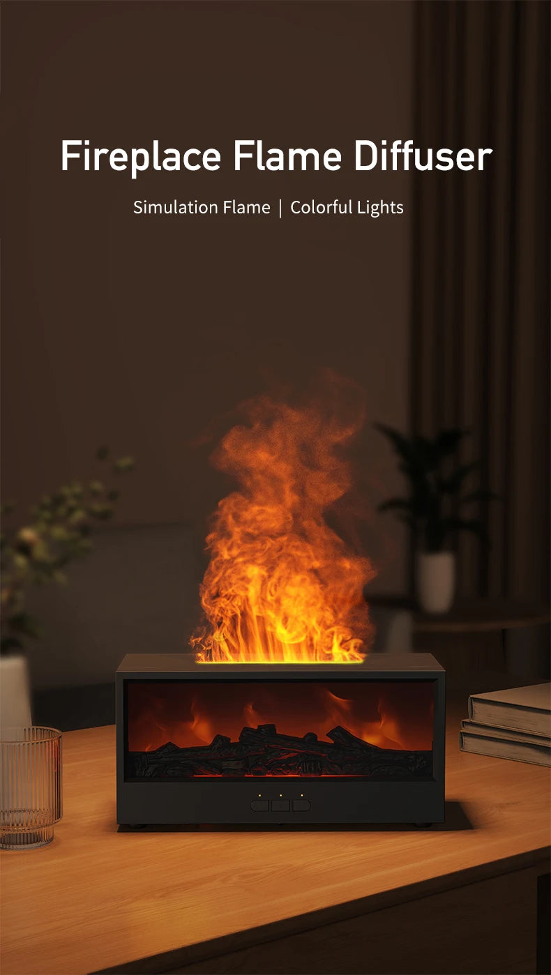 Vissko™ Fireplace Vibes – Chill Out Humidifier with LED Light & Remote