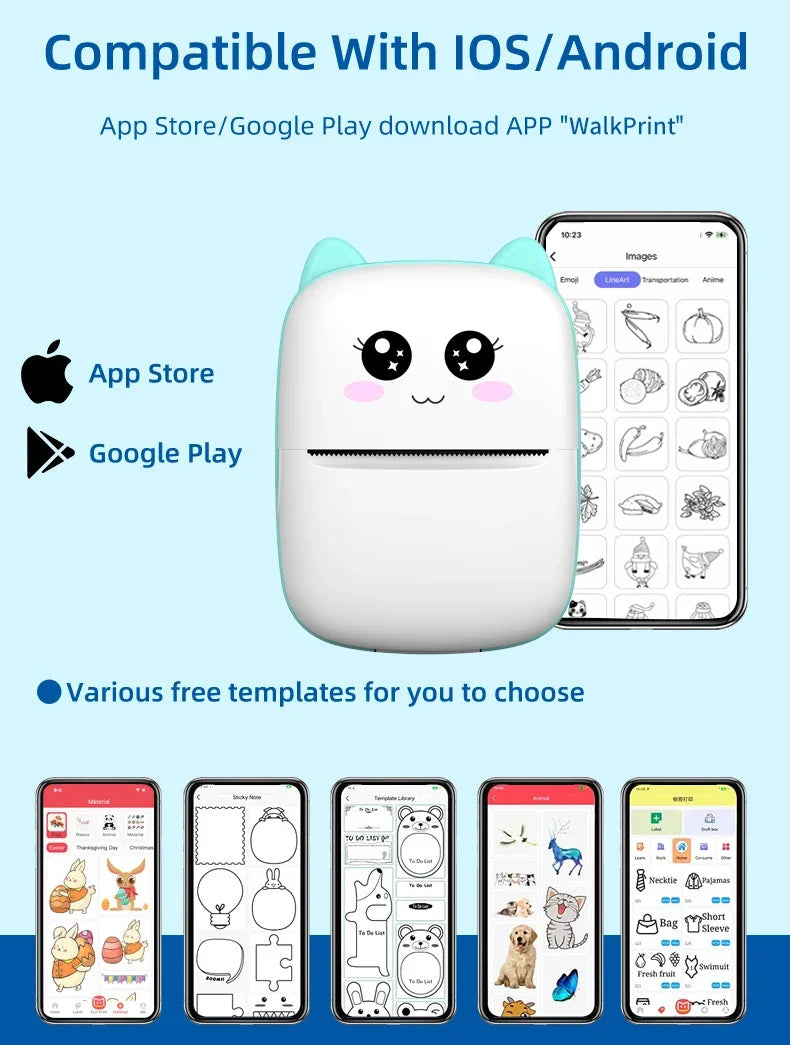 Kawaii Mini Pocket Printer