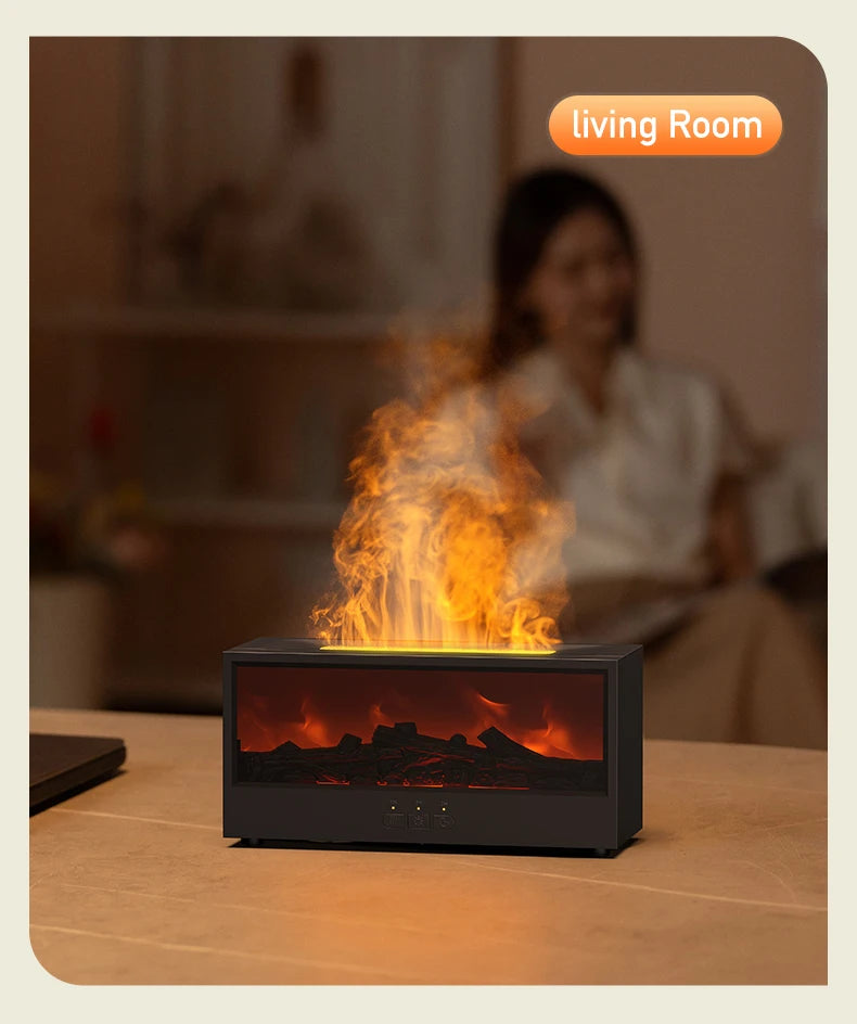 Vissko™ Fireplace Vibes – Chill Out Humidifier with LED Light & Remote