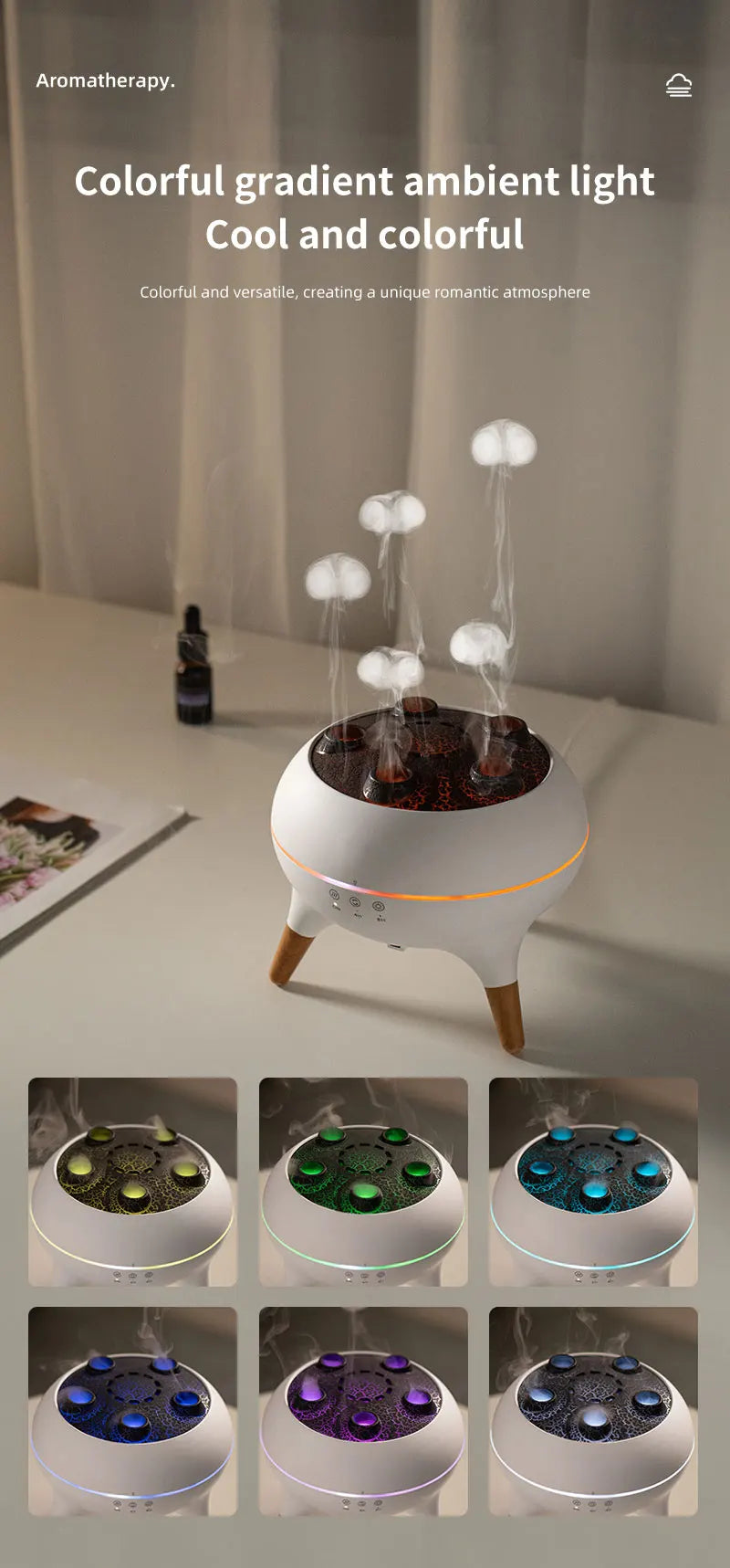 JellyGlow™ – Jellyfish Mist & LED Humidifier