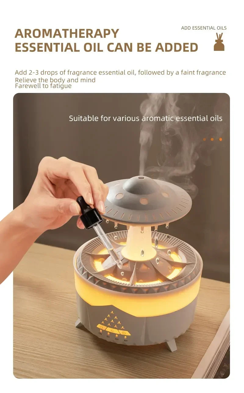 StormCloud™ Aroma & Light Humidifier – RainDrop Edition