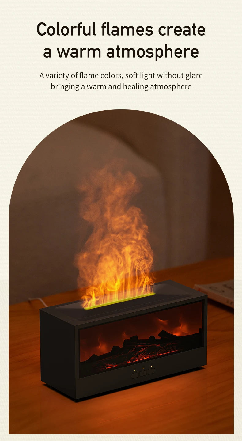 Vissko™ Fireplace Vibes – Chill Out Humidifier with LED Light & Remote