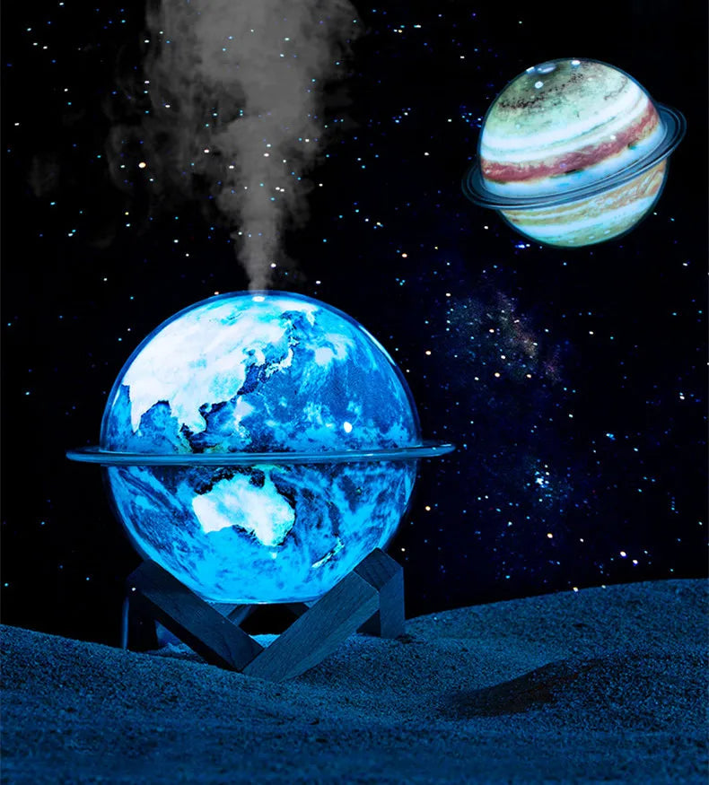 OrbitBreeze™ Planet Humidifier – Mist & Mood Light