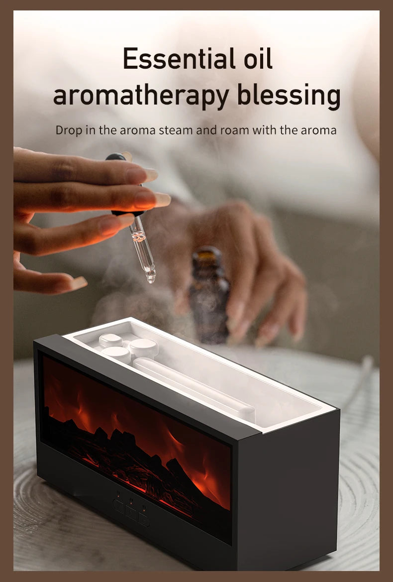 Vissko™ Fireplace Vibes – Chill Out Humidifier with LED Light & Remote