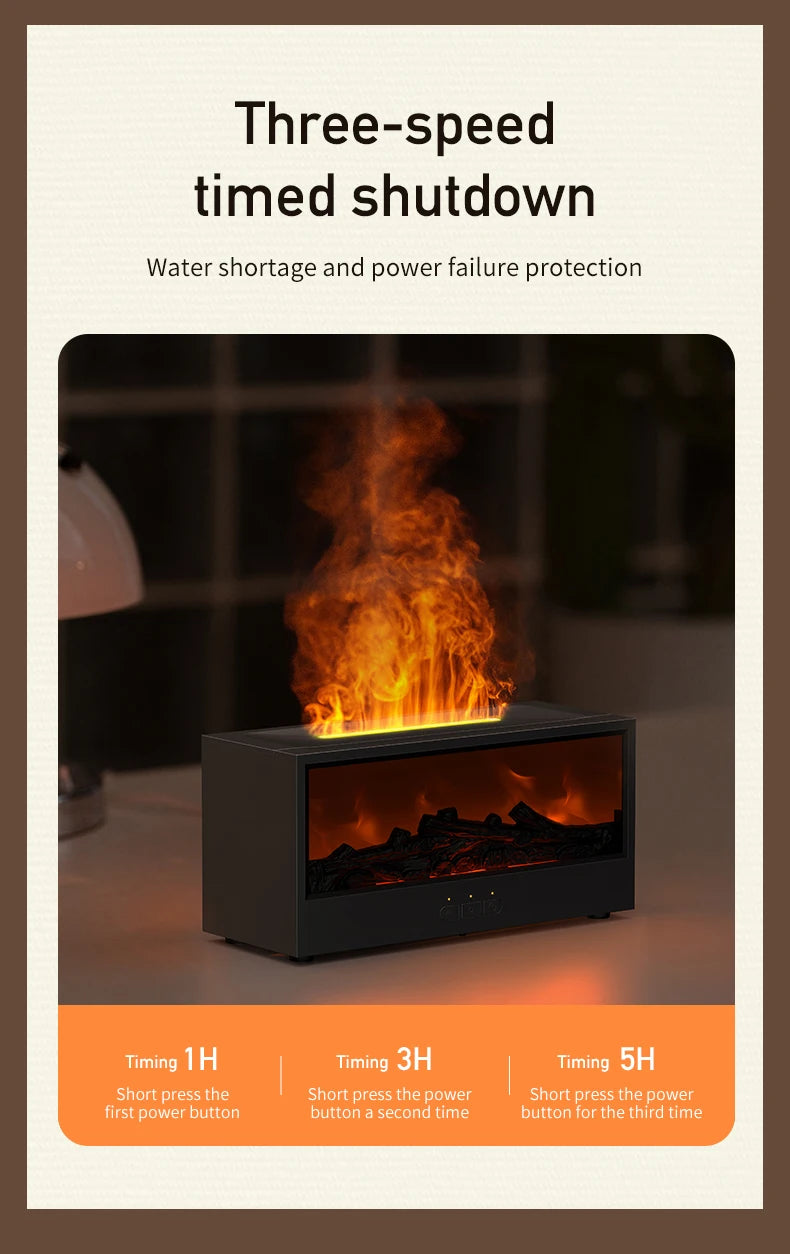 Vissko™ Fireplace Vibes – Chill Out Humidifier with LED Light & Remote