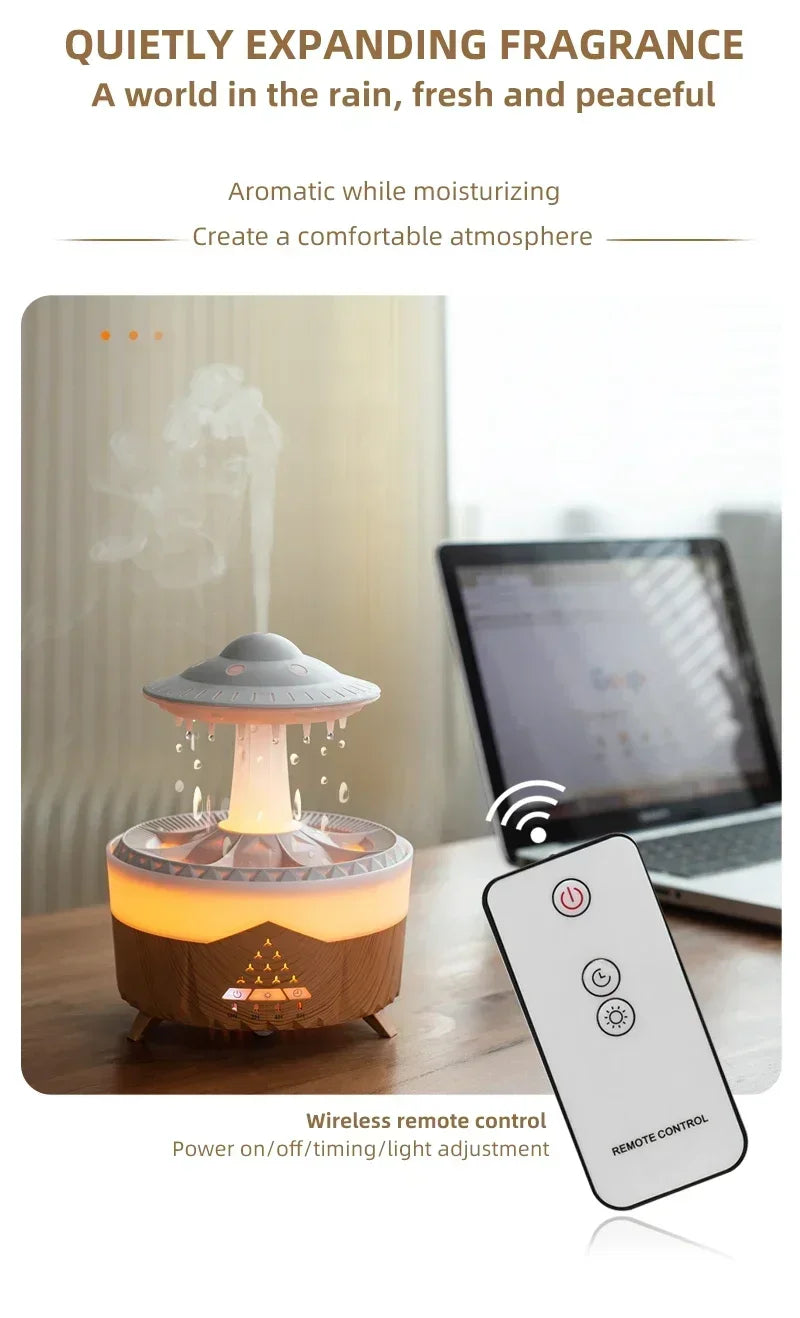 StormCloud™ Aroma & Light Humidifier – RainDrop Edition
