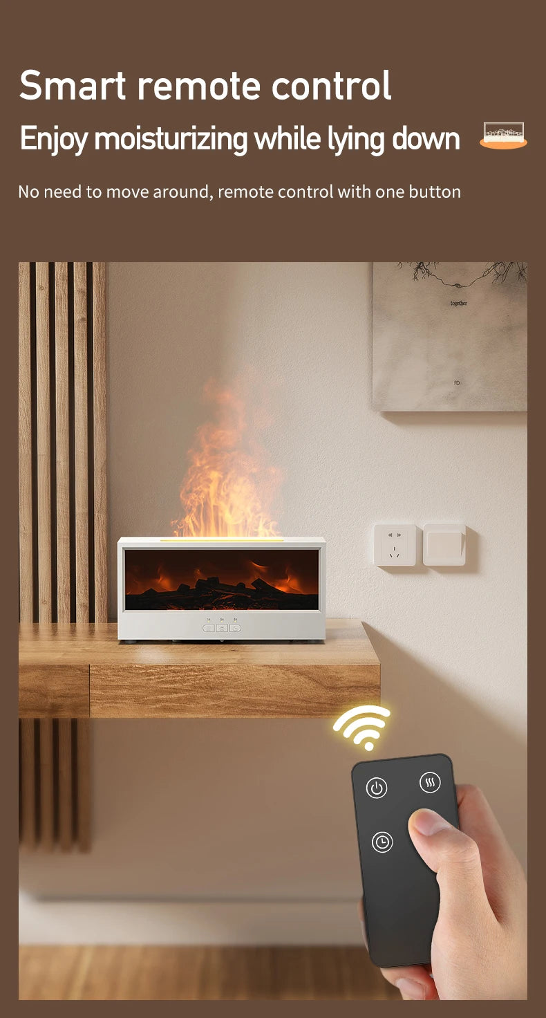 Vissko™ Fireplace Vibes – Chill Out Humidifier with LED Light & Remote