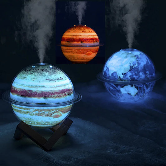 OrbitBreeze™ Planet Humidifier – Mist & Mood Light